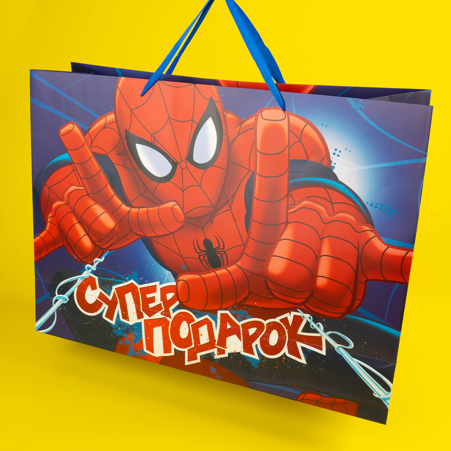 Пакет ламинированный Marvel XL Супер Подарок Великий Человек паук - фото 2