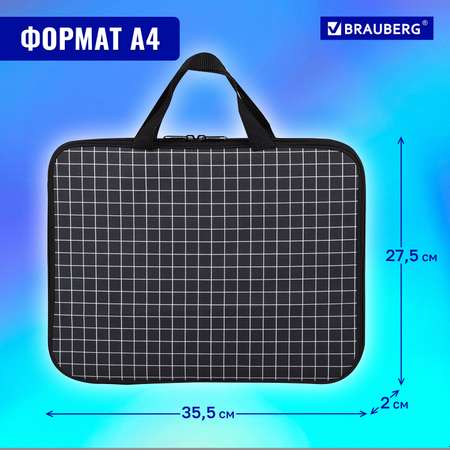 Папка сумка Brauberg для тетрадей труда рисования А4 в школу на молнии