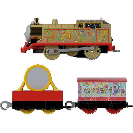 Паровозик Thomas & Friends Железная дорога Лучшие моменты Золотой Томас моторизированный GPJ54