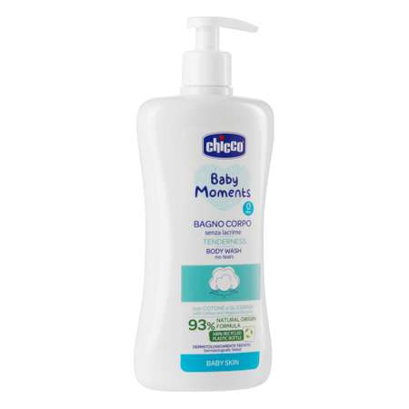 Пена CHICCO для купания младенцев baby moments детская tenderness с экстрактом хлопка 500 мл