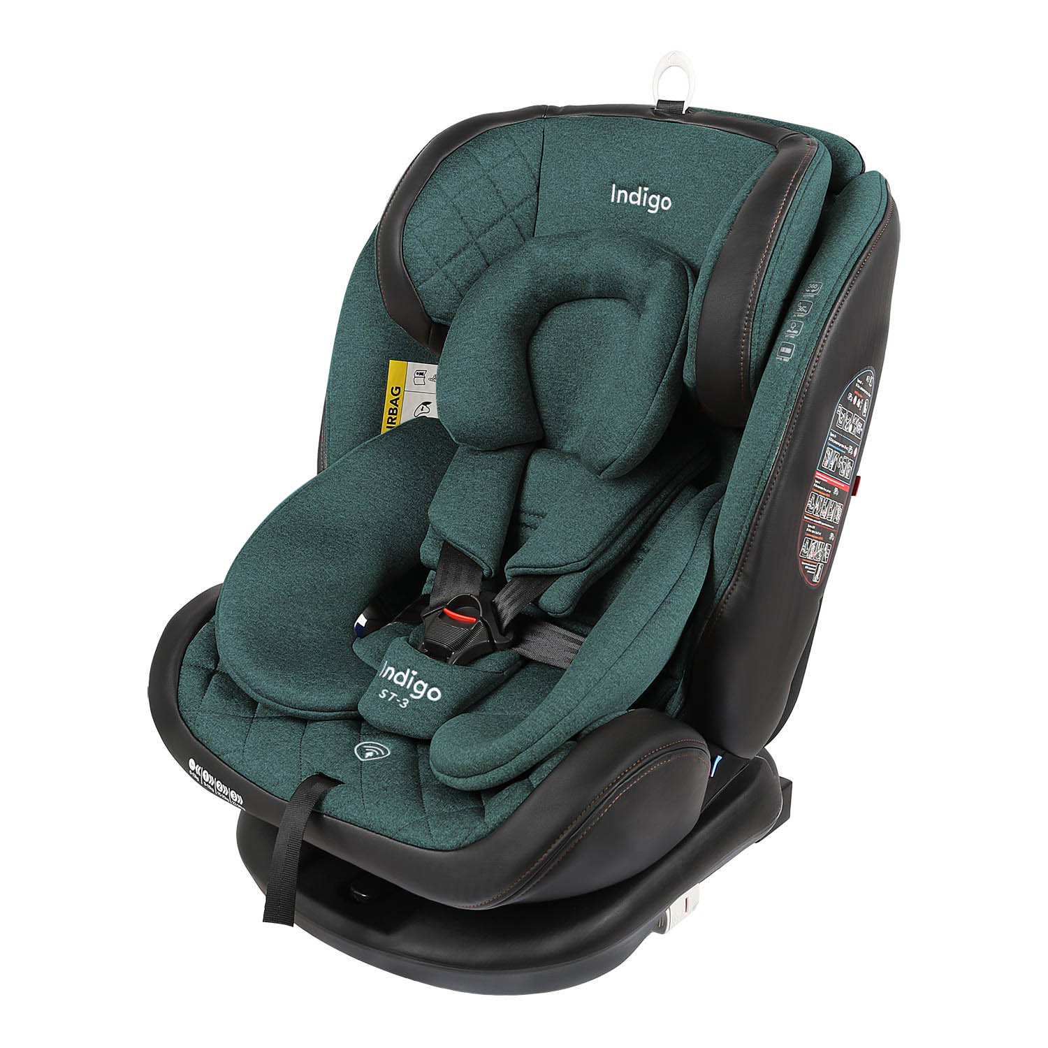 Автокресло Indigo Aero isofix Зеленый - фото 9