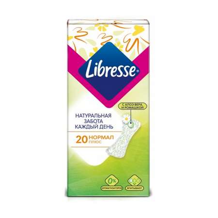 Ежедневные прокладки LIBRESSE Panty Natural Care Normal 20шт