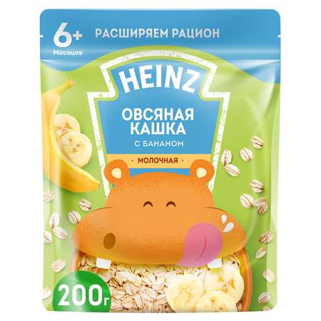 Каша молочная Heinz овсяная с бананом 200г с 6месяцев