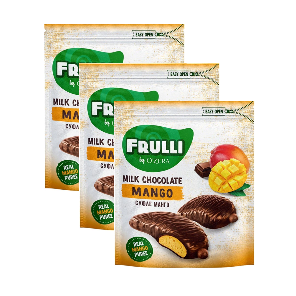 Суфле в шоколаде KDV OZera конфеты Frulli Манго 3 шт по 125 г - фото 1