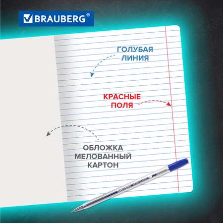 Тетрадь Brauberg в линейку 18 листов для школы набор 20 штук