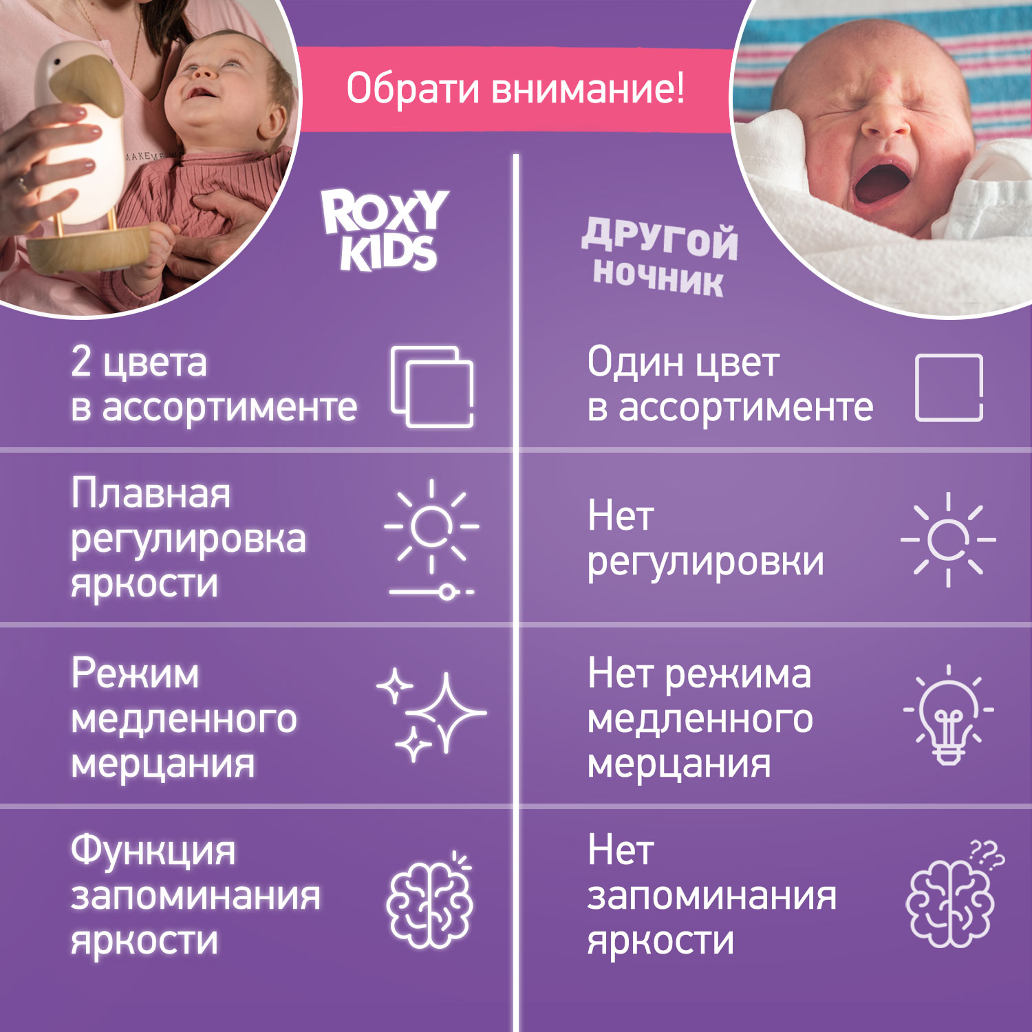 Ночник детский ROXY-KIDS Тукан USB TYPE-C с аккумулятором цвет белый - фото 11