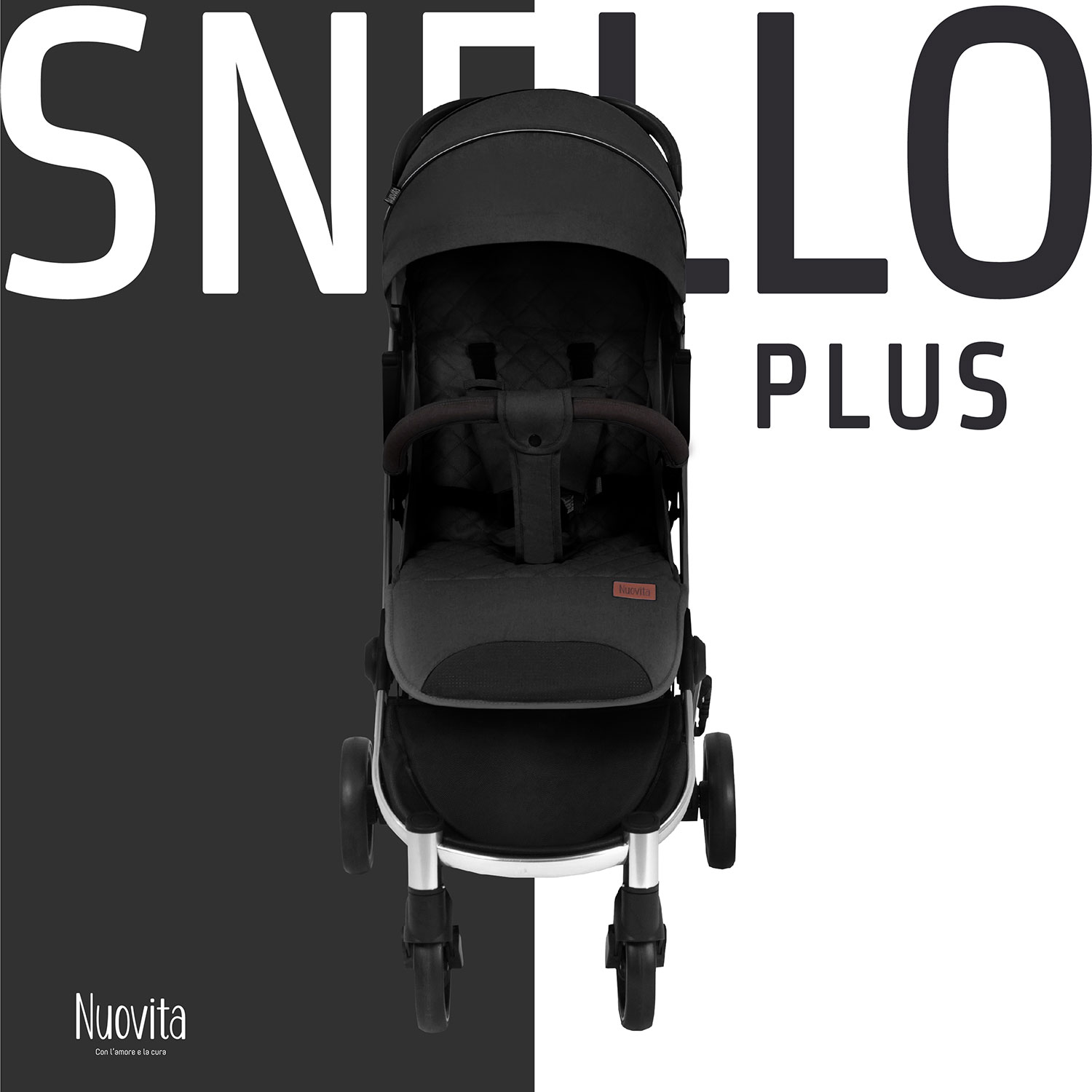 Коляска прогулочная Nuovita Snello Plus Черный бархат - фото 3