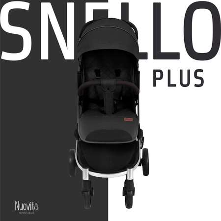 Коляска прогулочная Nuovita Snello Plus Черный бархат
