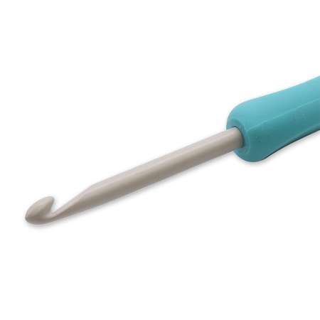 Крючок для вязания Pony алюминиевый с мягкой ручкой 4 мм 14 см 56805