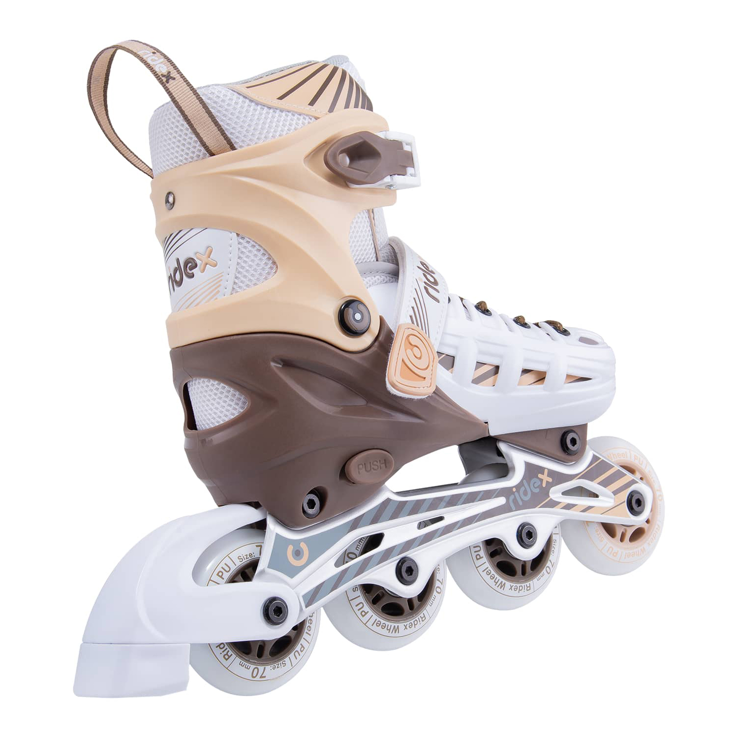 Ролики раздвижные RIDEX Inline skates Twist Brown plastic S - фото 6