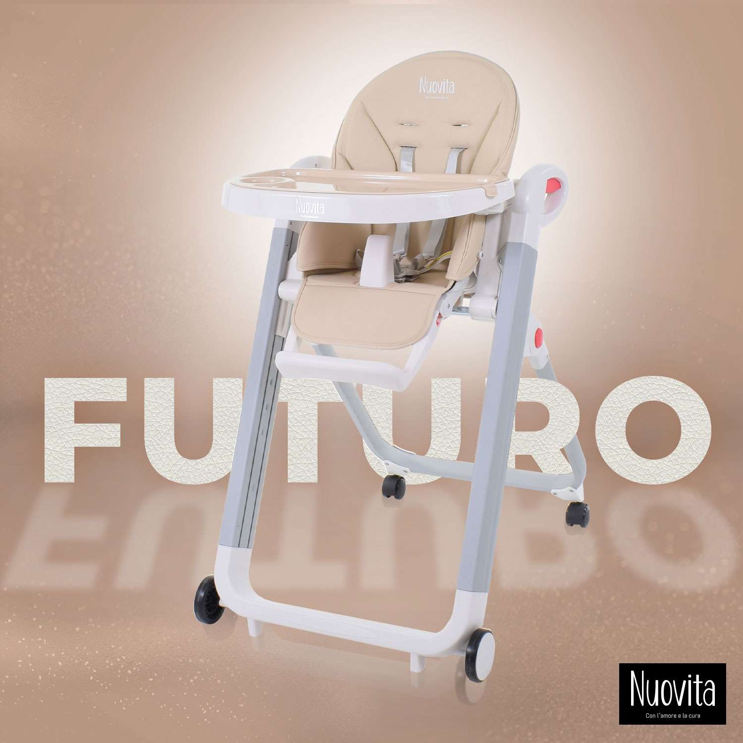 Стульчик для кормления Nuovita Futuro Bianco Sabbia - фото 2