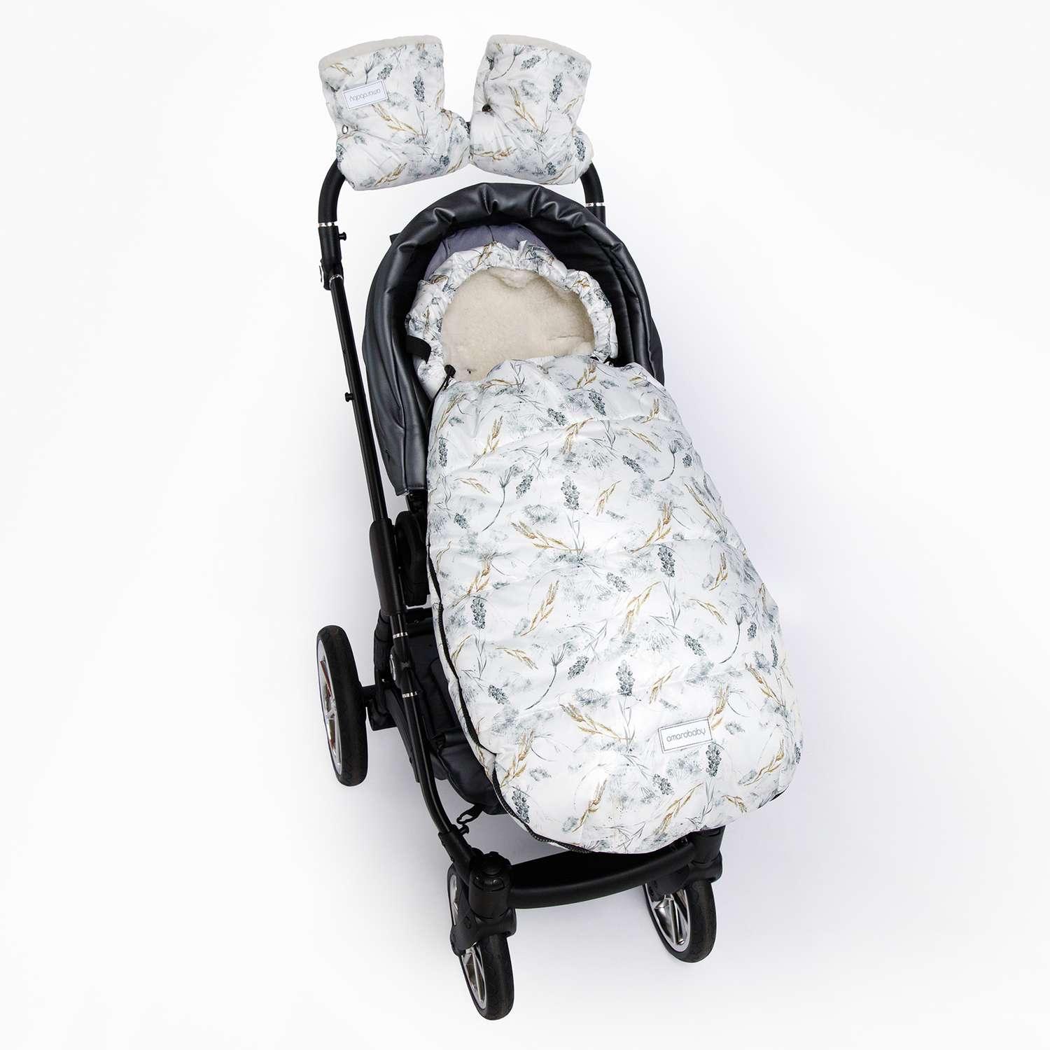 Муфта на коляску Amarobaby Snowy Travel Колос Белый AMARO-6103-KL - фото 8