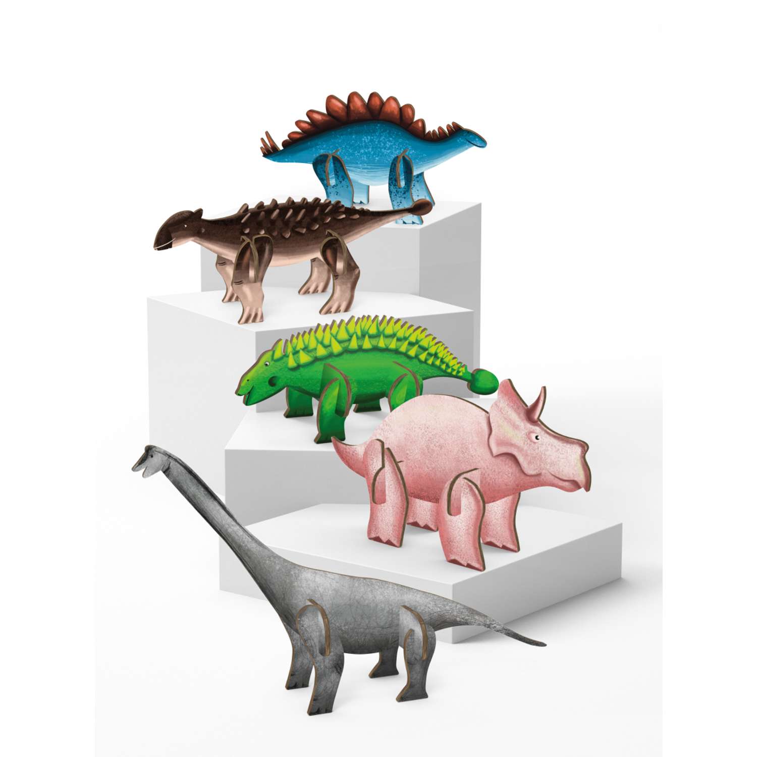 Сборные 3Д модели КУВЫРКОМ Самые миролюбивые динозавры - фото 1
