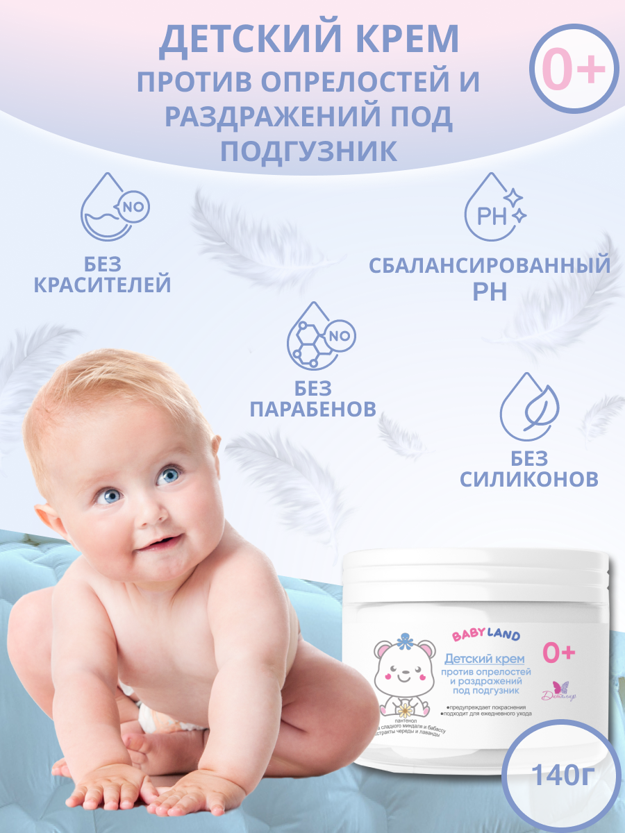 Крем детский Диталир против опрелостей и раздражений под подгузник Babyland - фото 5