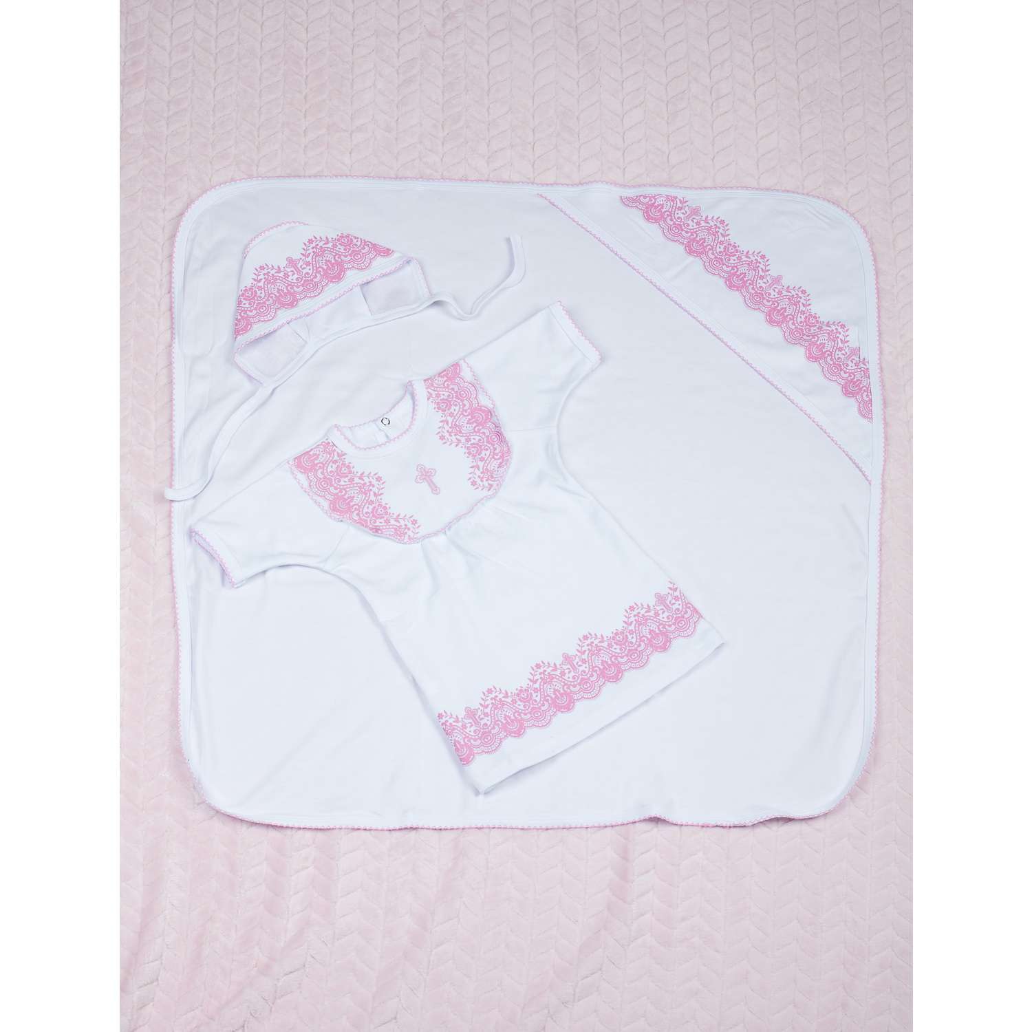 Кристильный набор KiMMi Baby Кб-1308081 белый-розовый - фото 5