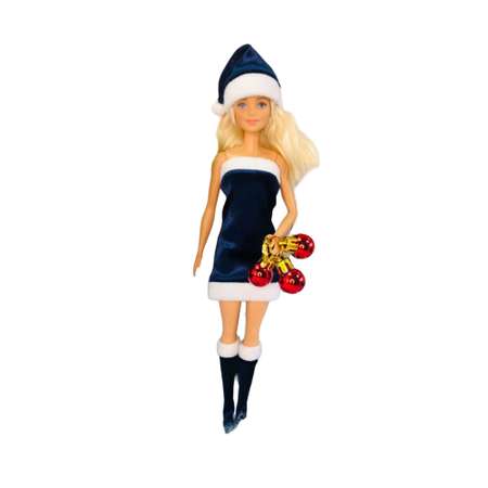 Одежда для куклы Ani Raam Костюм Новогодний Санта синий Ani Raam для куклы Барби