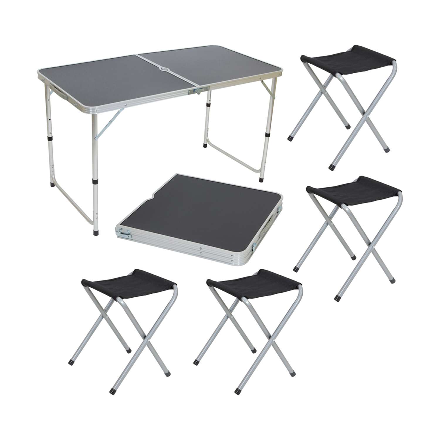 Комплект походный Ecos Пикник стол + 4 стула черный cho-150-e - фото 2