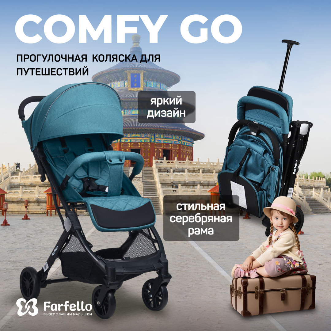 Коляска прогулочная детская Farfello Comfy Go - фото 2