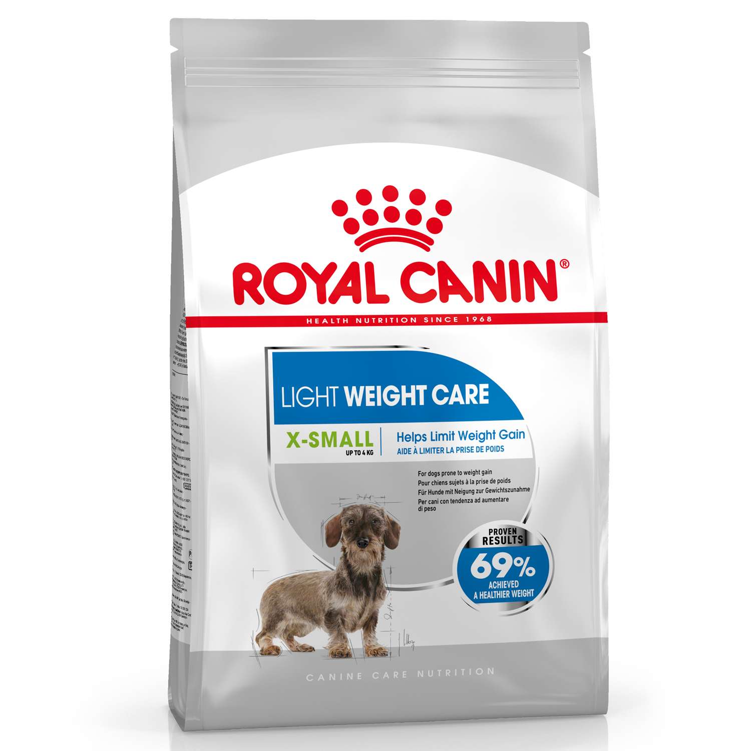 Корм для собак ROYAL CANIN X-Small Light Weight Care карликовых пород склонных к избыточному весу 0.5кг - фото 1