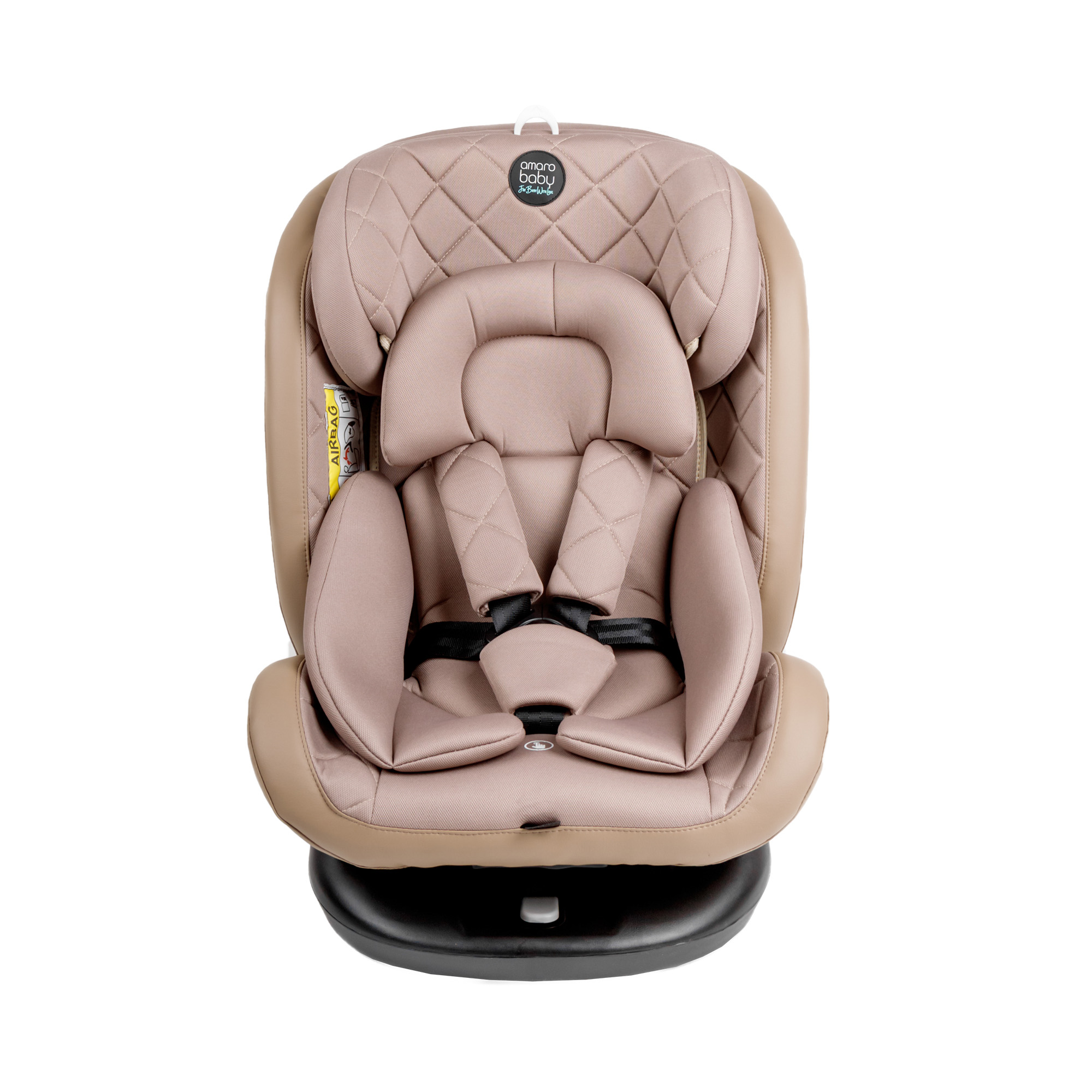 Автокресло Amarobaby Brilliant Isofix класс D группа 0+/1/2/3 Бежевый - фото 18