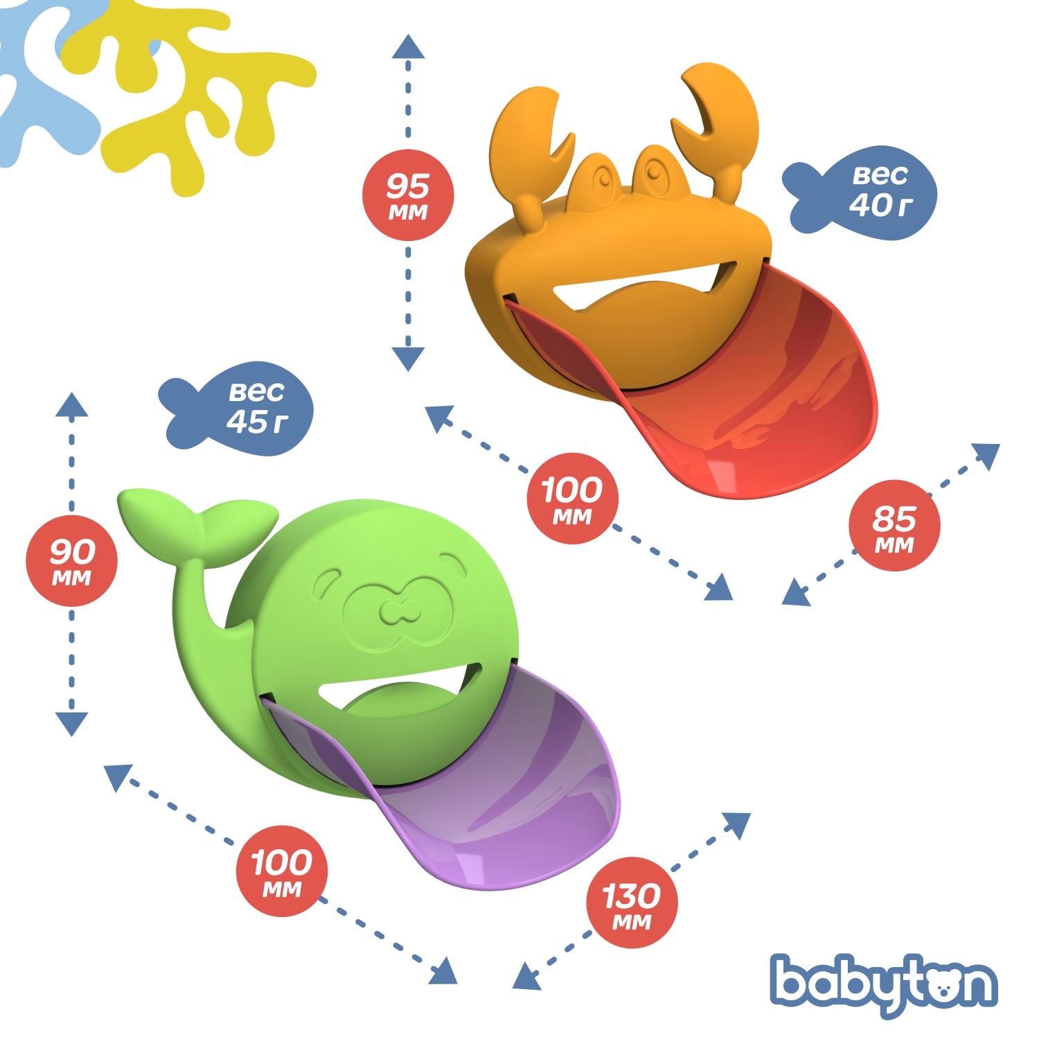 Насадка на кран для воды Babyton Оранжевый-Зеленый 2шт T0304400+T0334300 - фото 6