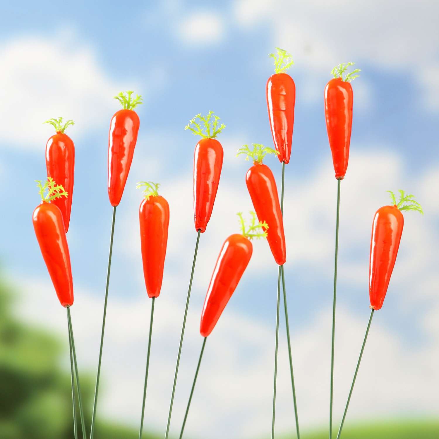 Набор штекеров Sima-Land «Морковка» 10шт 3см длина 25см - фото 3
