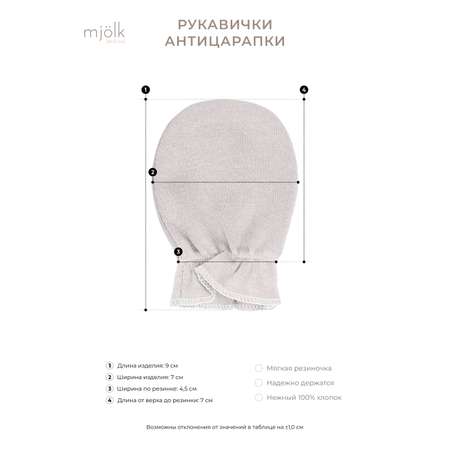 Рукавички-антицарапки 3 пары Mjolk