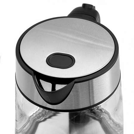 Электрический чайник Delta Lux DE-1004 корпус из жаропрочного стекла черный 2200 Вт
