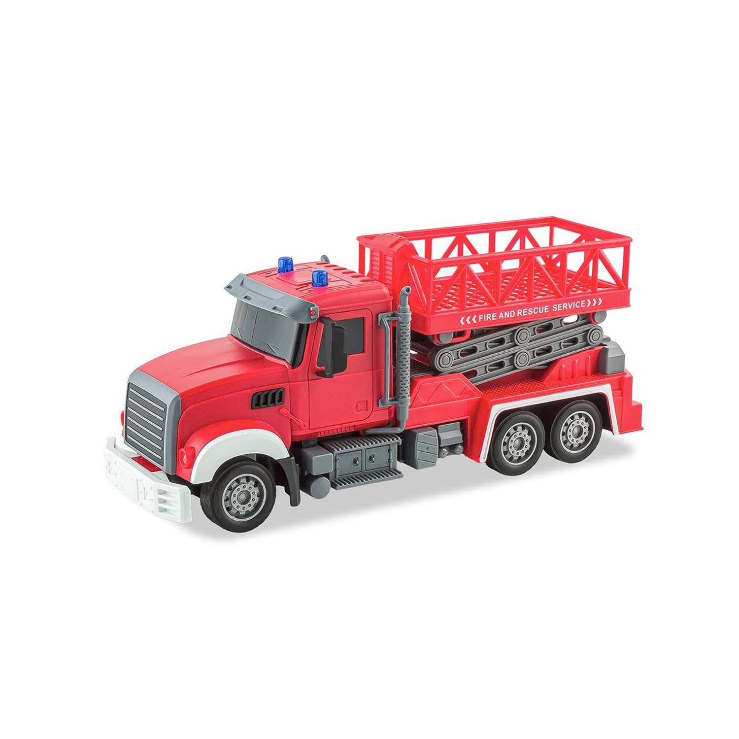 Игрушка радиоуправляемая Mioshi Спецтехника: Пожарная автовышка 36 см - фото 9