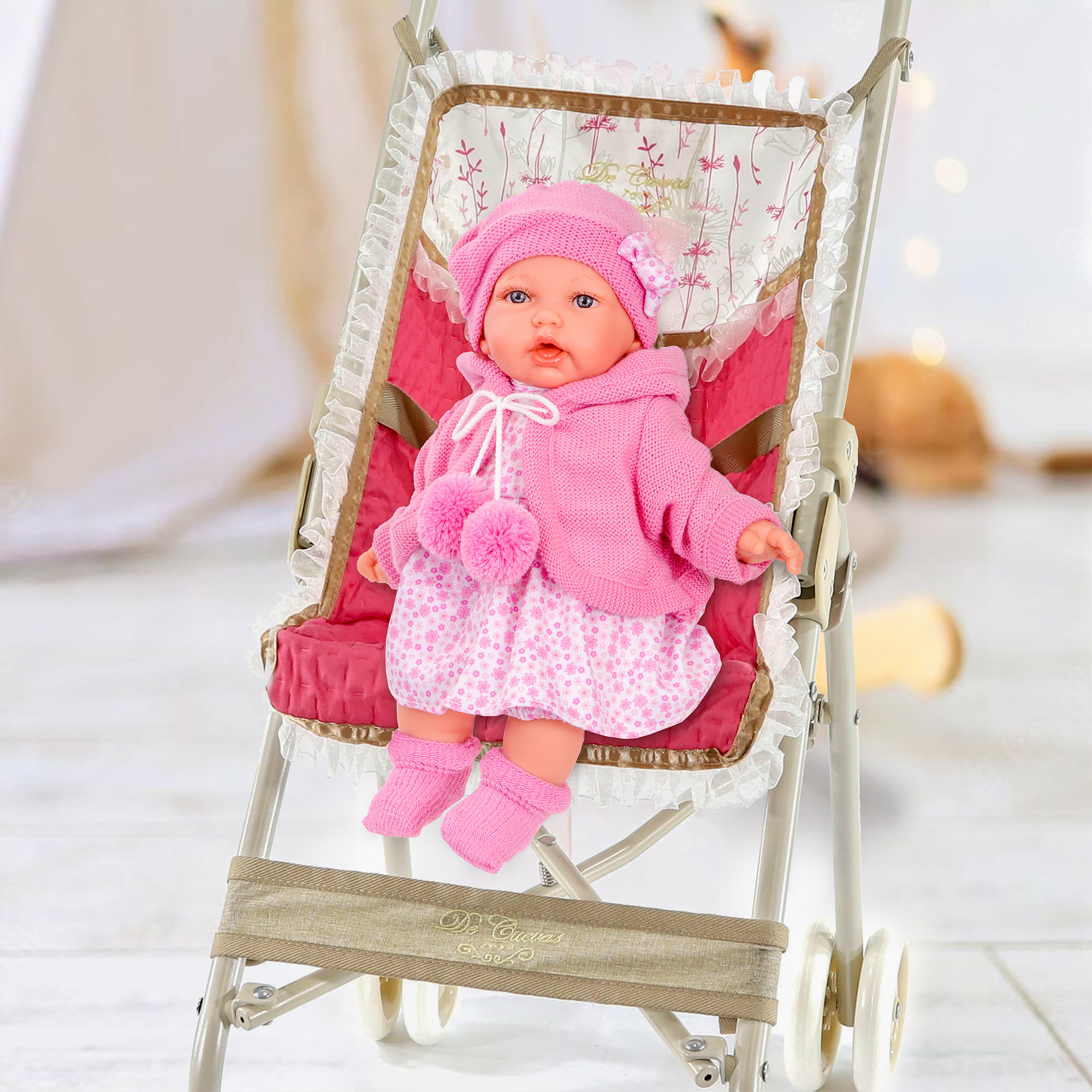 Кукла озвученная Antonio Juan Реборн Азалия в ярко-розовом 27 см 12022 - фото 13