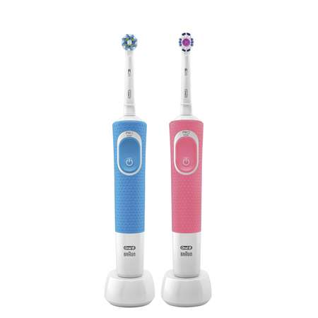 Набор зубных щеток Oral-B Vitality D190 Duo электрические с насадками 2шт 81745075