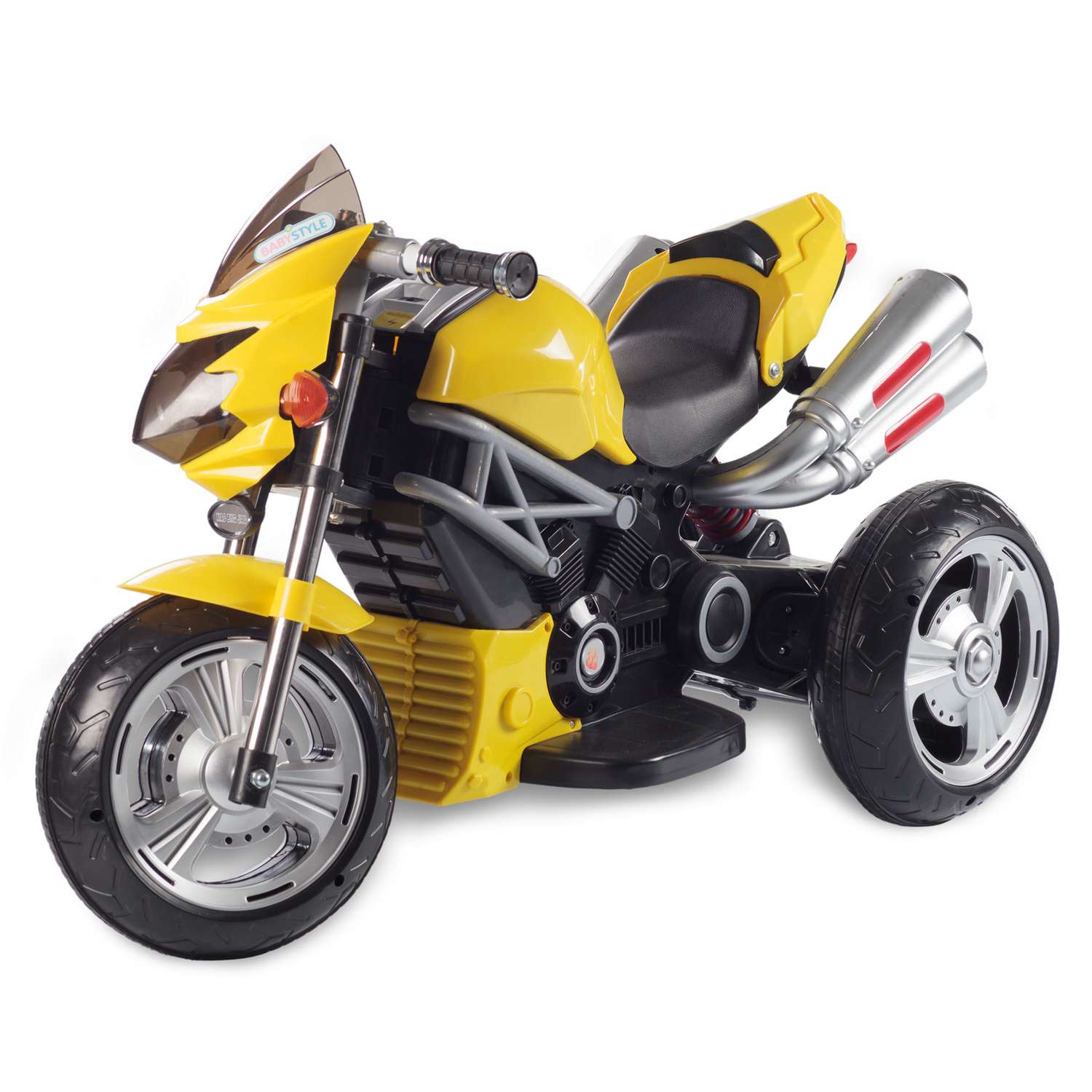 Мотоцикл BABY STYLE на аккумуляторе желтый - фото 2