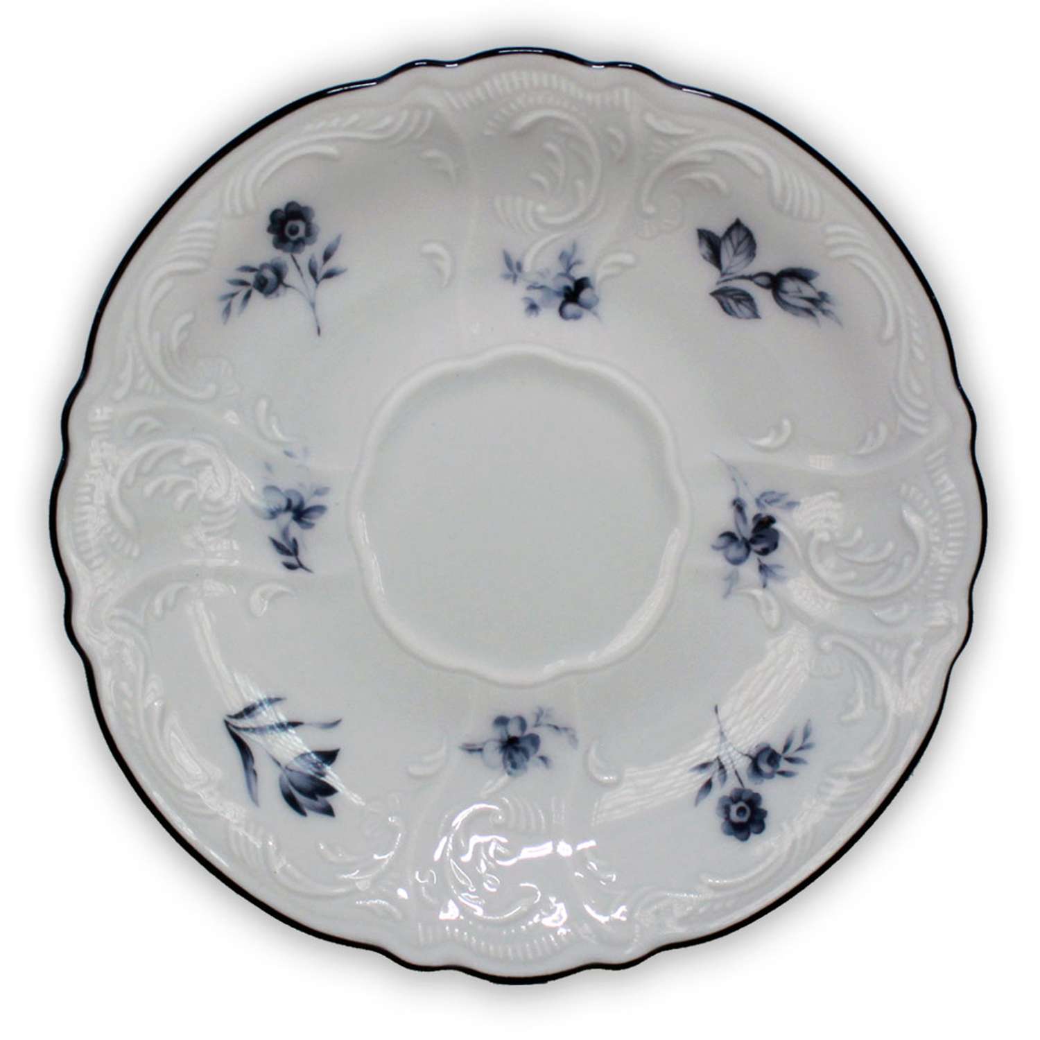 Чашка с блюдцем Bernadotte Синие мелкие цветы 205 мл - фото 2