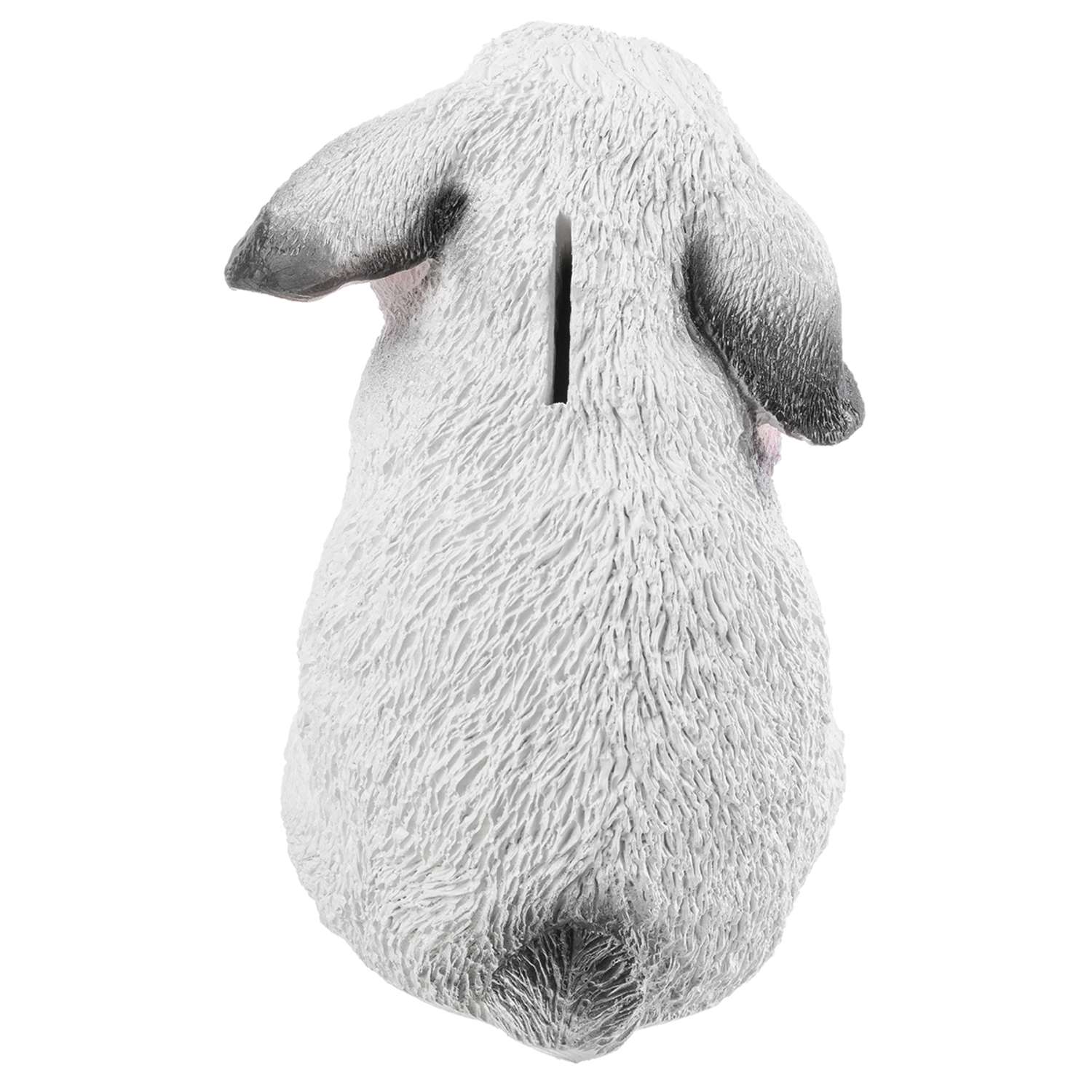 Копилка Elan Gallery 12х11х18 см Кролик милашка. белый с серыми лапками - фото 5