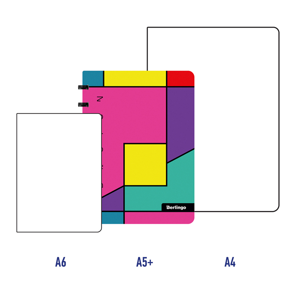 Бизнес-тетрадь Berlingo Color Block А5+ 80 листов клетка на кольцах 80г/м2 пластик обложка 700мкм линейка-закладка - фото 6