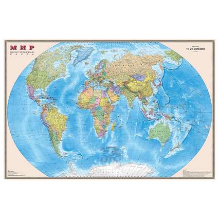 Карта мира политическая Ди Эм Би 1:20млн ОСН1234470