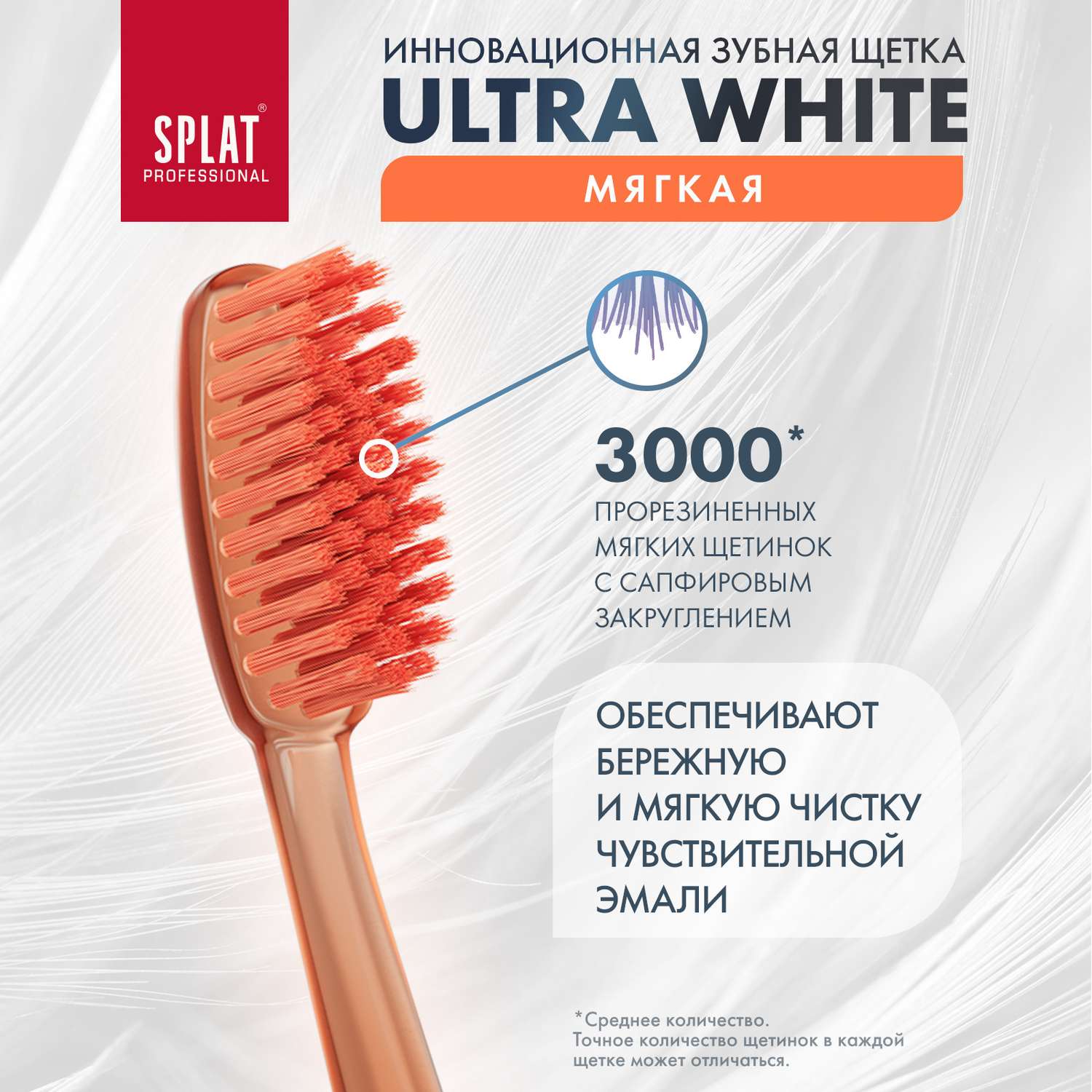 Зубная щетка Splat мягкая Ultra White Ультра Уайт 2 шт - фото 9