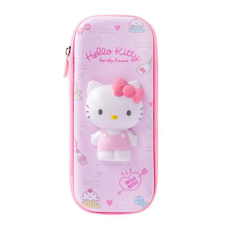 Пенал школьный со сквишем Михи-Михи Кошечка Hello Kitty розовый