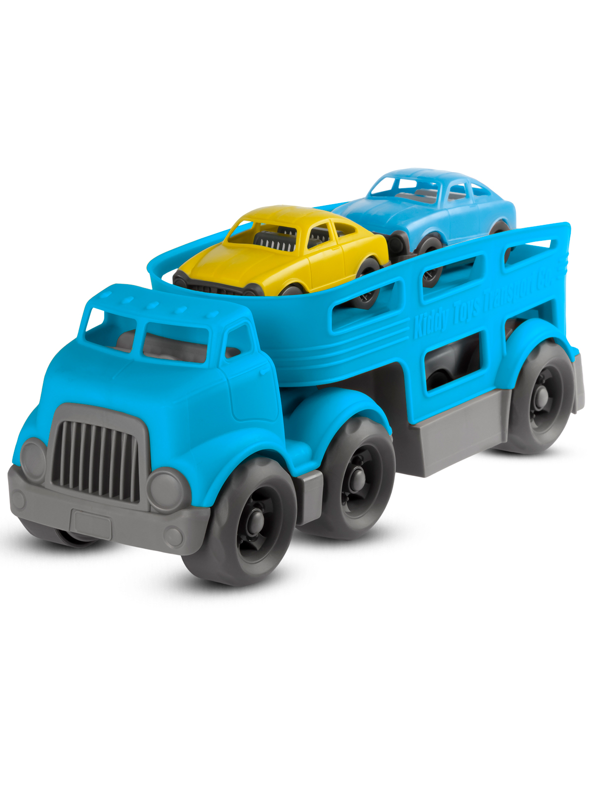 Машинка ДЖАМБО Трейлер голубой в коробке JB5300602 - фото 10