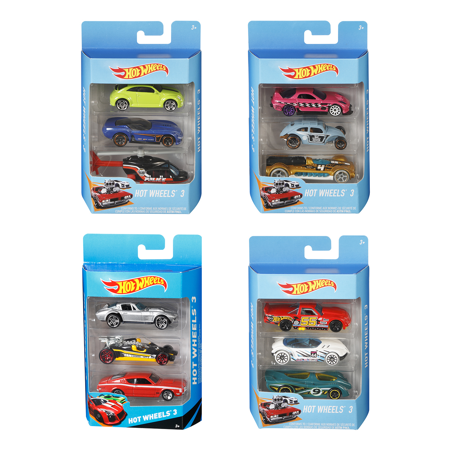 Подарочный набор Hot Wheels из 3 машинок в ассортименте K5904 - фото 3