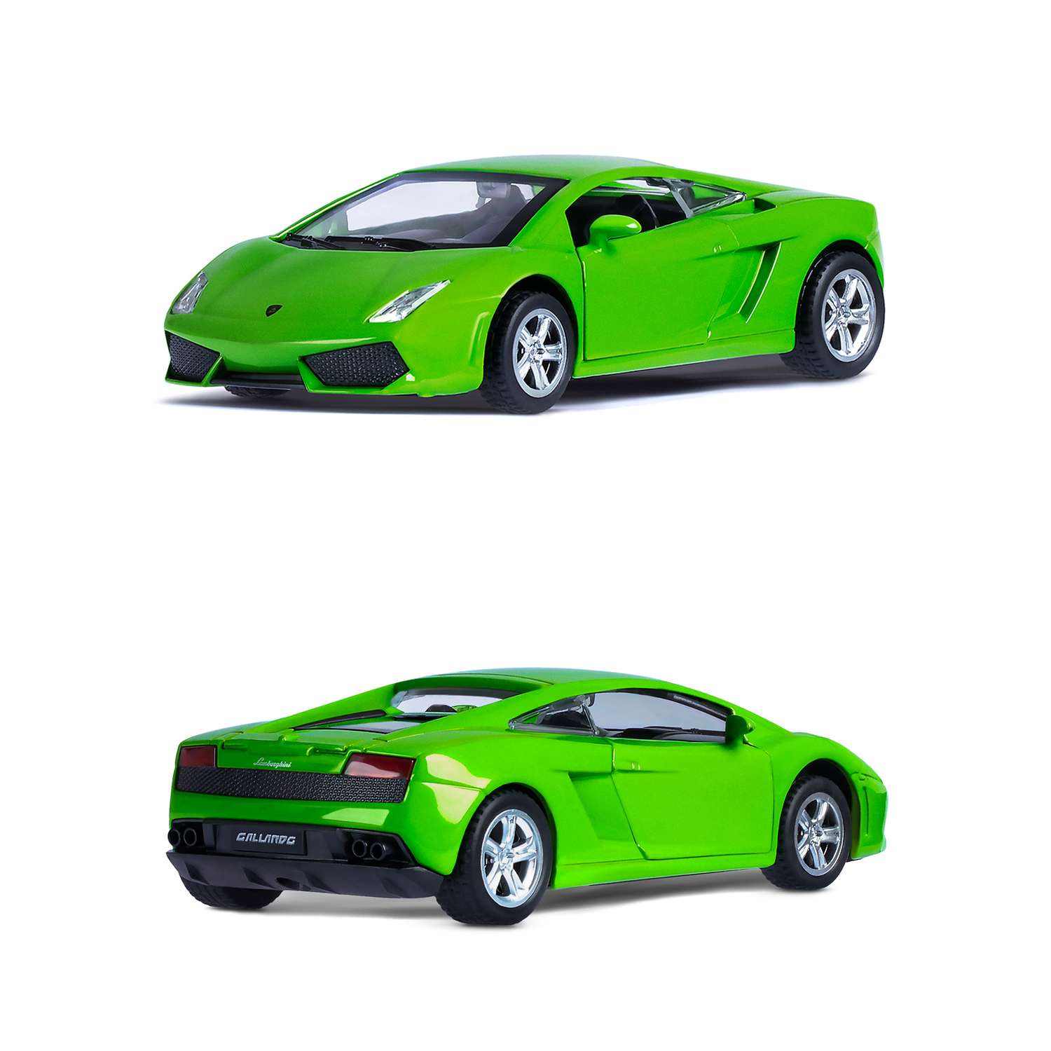 Машинка металлическая АВТОпанорама игрушка детская Lamborghini Gallardo LP560-4 1:43 зеленый JB1200136 - фото 5