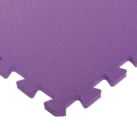 Развивающий детский коврик Eco cover игровой мягкий пол для ползания фиолетовый 60х60