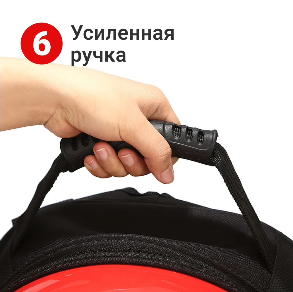 Переноска-рюкзак ZDK Космонавт ZooWell красный с белым - фото 8