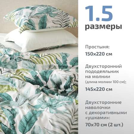 Комплект постельного белья MCotton Ферро 1.5-спальный микро-сатин 6180-1+6180а-1