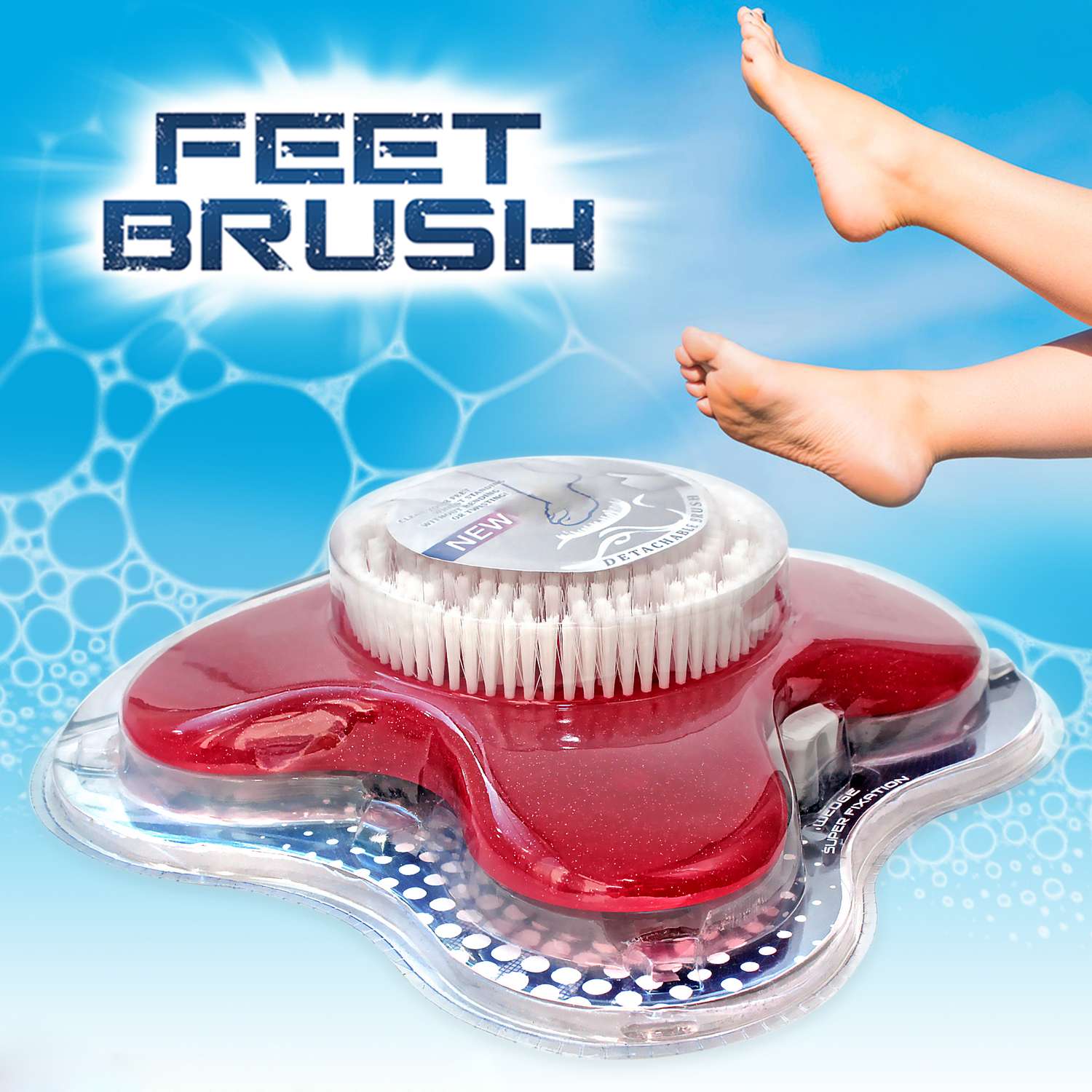 Щетка-массажер FEETBRUSH на присосках для мытья и массажа ног - фото 15