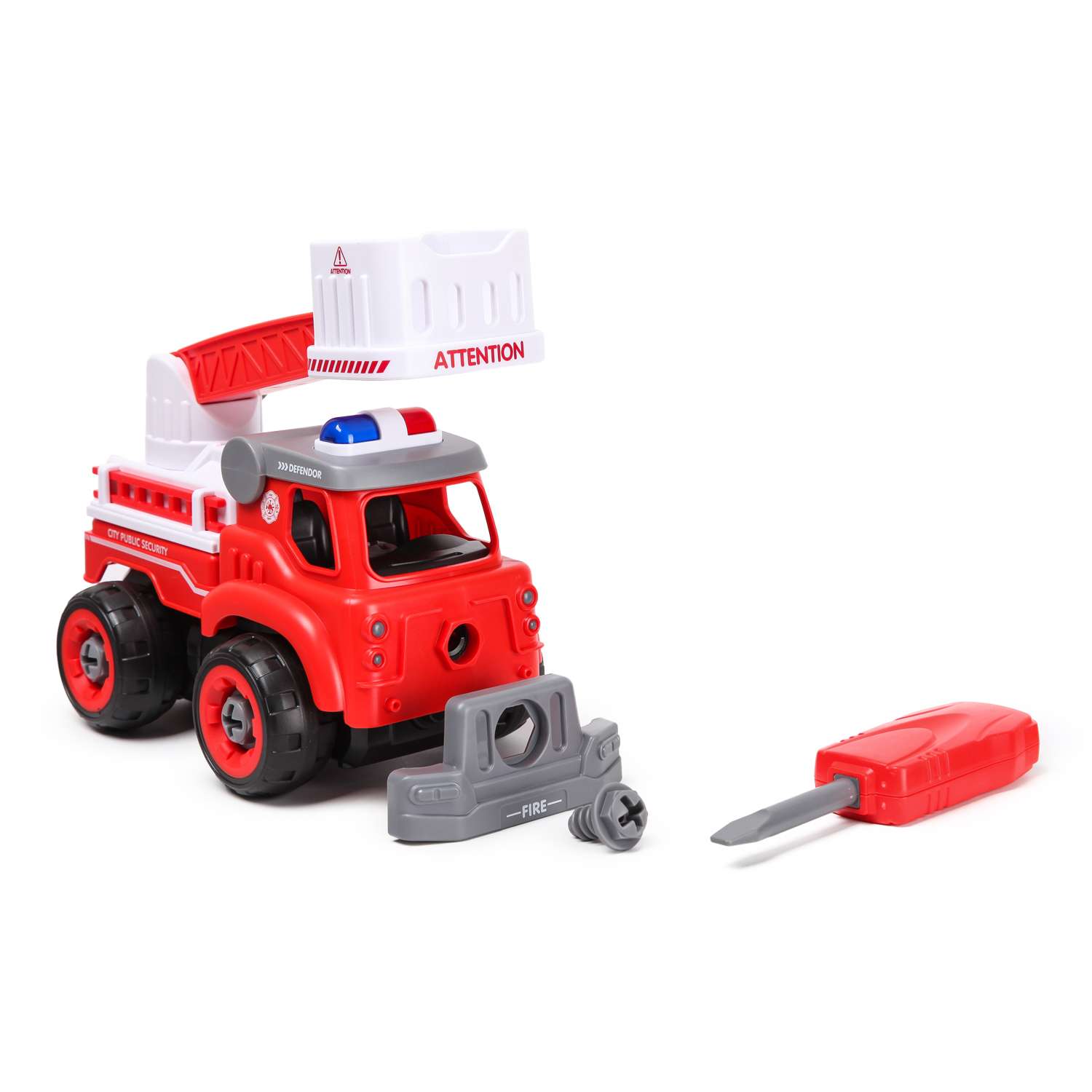 Модель сборная Mobicaro Пожарная машина с шуруповертом-двигателем 7128672 7128672 - фото 7