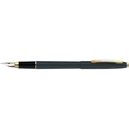 Ручка перьевая Berlingo Golden Prestige синяя 0.8мм корпус черный/золото