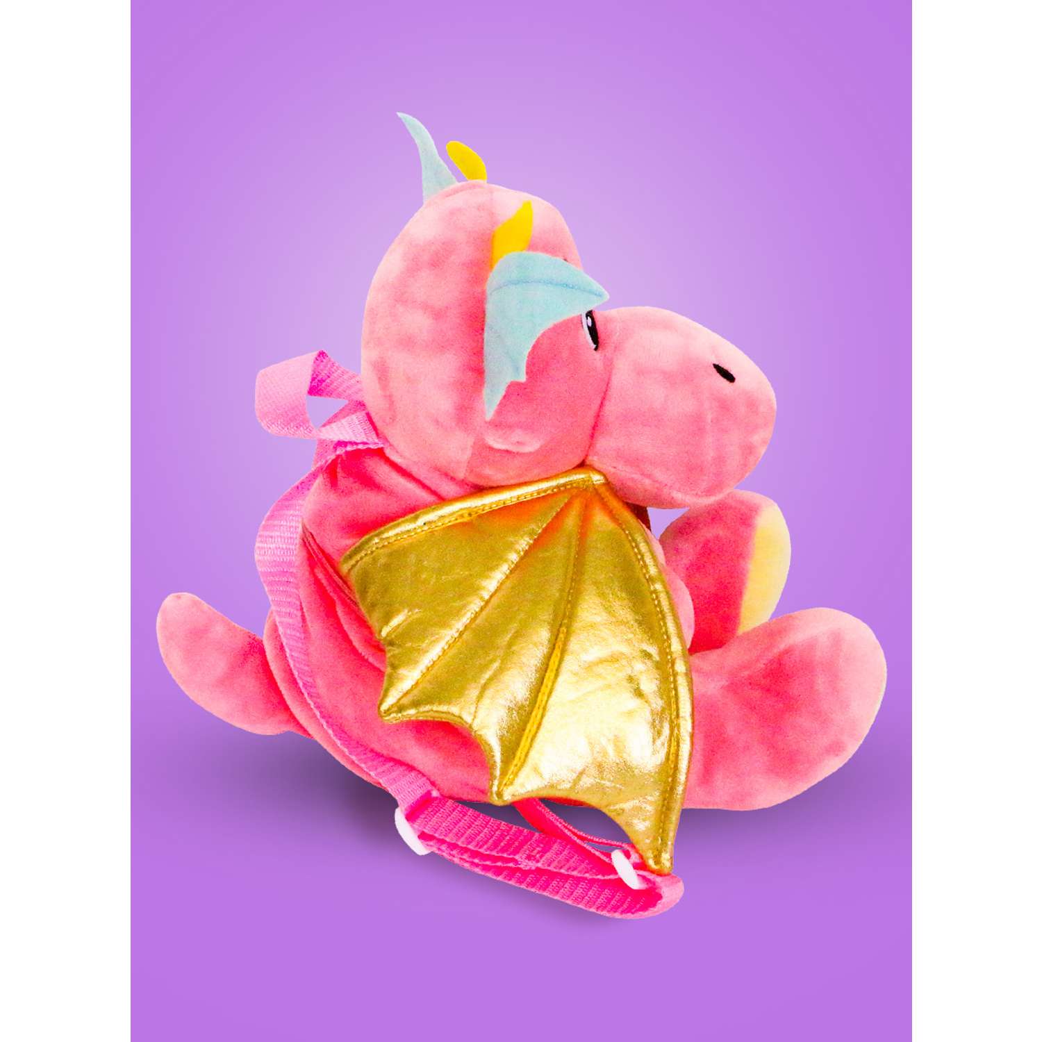 Игрушка-рюкзак Bebelot Розовый дракончик 32 см - фото 7