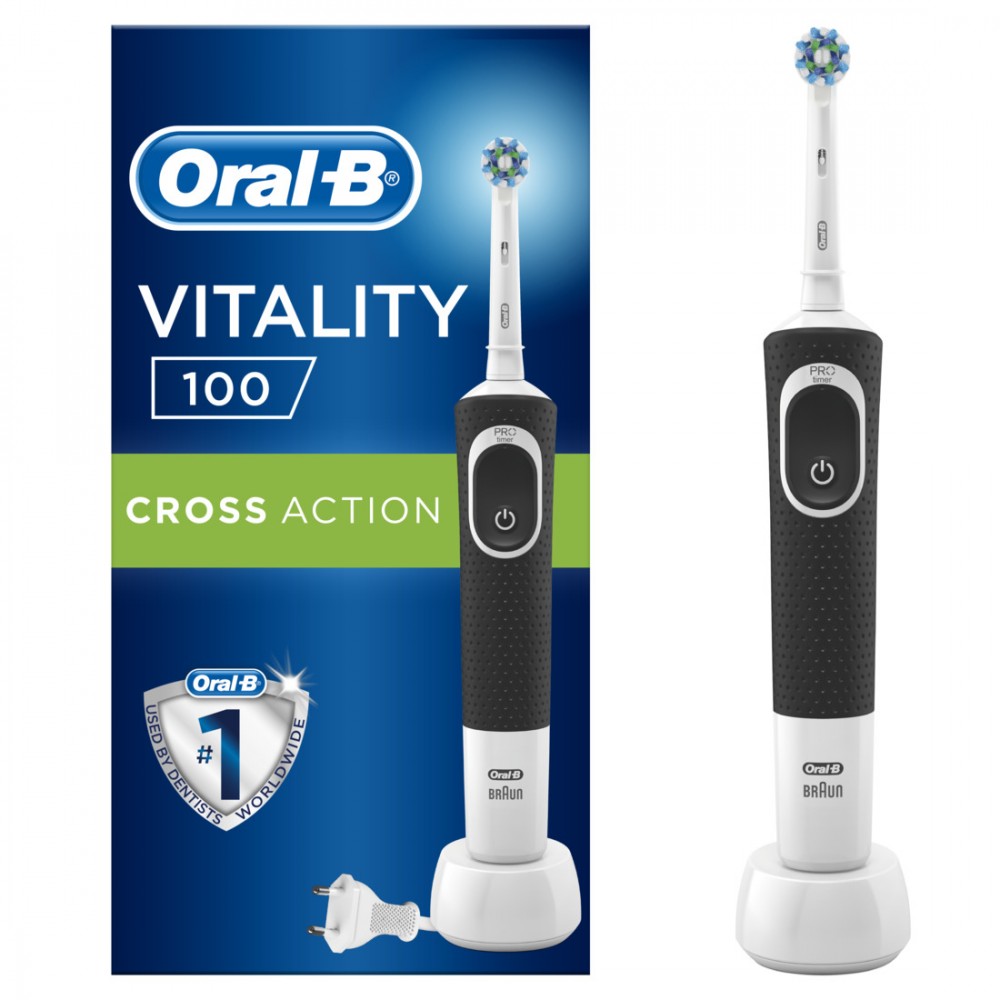 Электрическая зубная щетка ORAL-B Vitality D100.413.1 CrossAction Black - фото 2