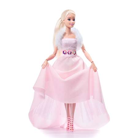 Комплект русалки одежда для кукол Barbie VIANA розовый и белый